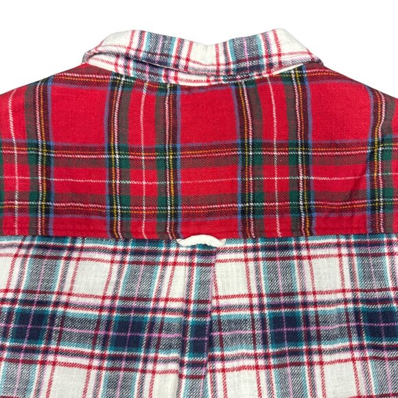 EUC‎ Women's AMERICAN EAGLE Patchwork Super Soft Flannel Button Down | Size L - Picture 4 of 11
